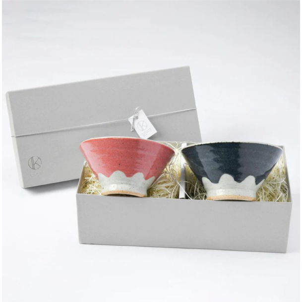 現貨 日本製 富士山 陶瓷飯碗│禮盒組 赤富士 青富士 Bu媽你好-細節圖2