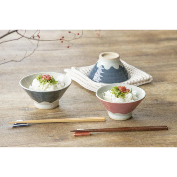 現貨 日本製 富士山 陶瓷飯碗│禮盒組 赤富士 青富士 Bu媽你好-細節圖8