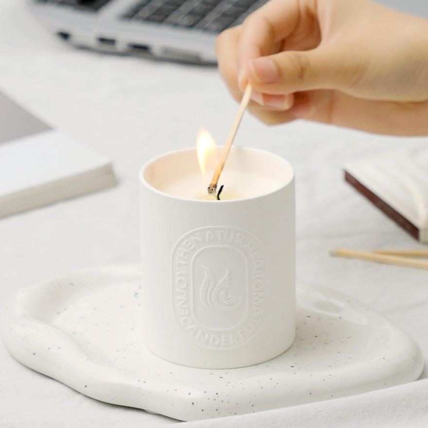 Jo.vian許願精靈|台灣🇹🇼現貨24H出貨|清新浪漫質感 陶瓷白瓶 香氛 精油蠟燭 大豆蠟燭 瑜珈/冥想/放鬆/心靈-細節圖3