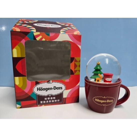 💎現貨馬上出💎 哈根達斯 聖誕樹水晶球+聖誕派對咖啡杯89ml 聖誕水晶球 禮物 送禮 交換禮物-細節圖2