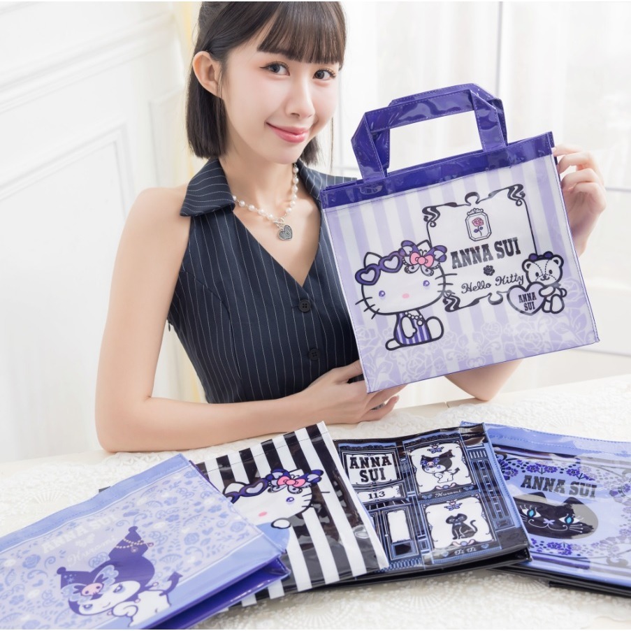 (賠本便宜賣) 7-11 Anna Sui x Sanrio 聯名 飲料提袋 時尚提袋 (全新未拆) 隨機款出貨-細節圖2