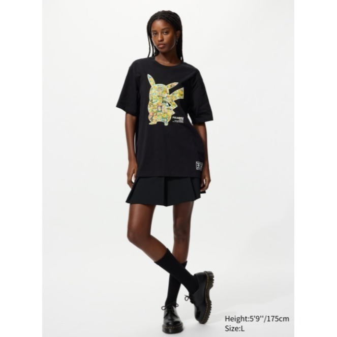 (特價)正版 UNIQLO x 寶可夢 Pokémon 限量聯名T恤 皮卡丘 藍T 男裝 女裝 短袖T恤 原價490元-細節圖4