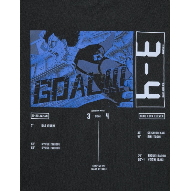 (特價) 正版 UNIQLO x BLUE LOCK 藍色監獄 限量聯名T恤 男裝 女裝 黑色短袖 原價490元-細節圖5