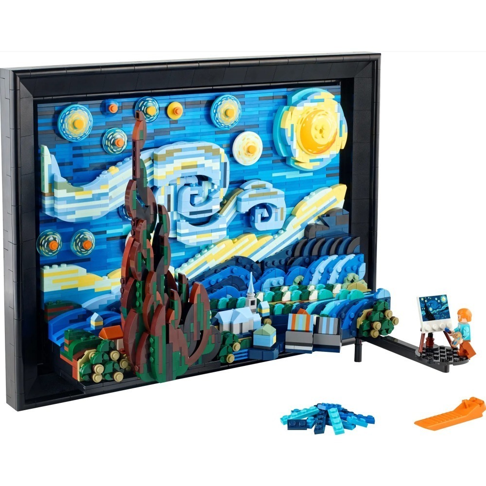 今小胖-樂高 LEGO 21333 IDEAS 梵谷- 星夜The Starry Night - 大盒面交-細節圖2