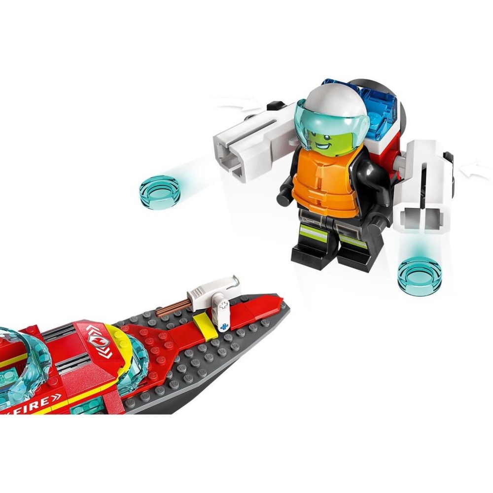 [大王機器人] 樂高 LEGO 60373 城市 City-消防救援船-細節圖4