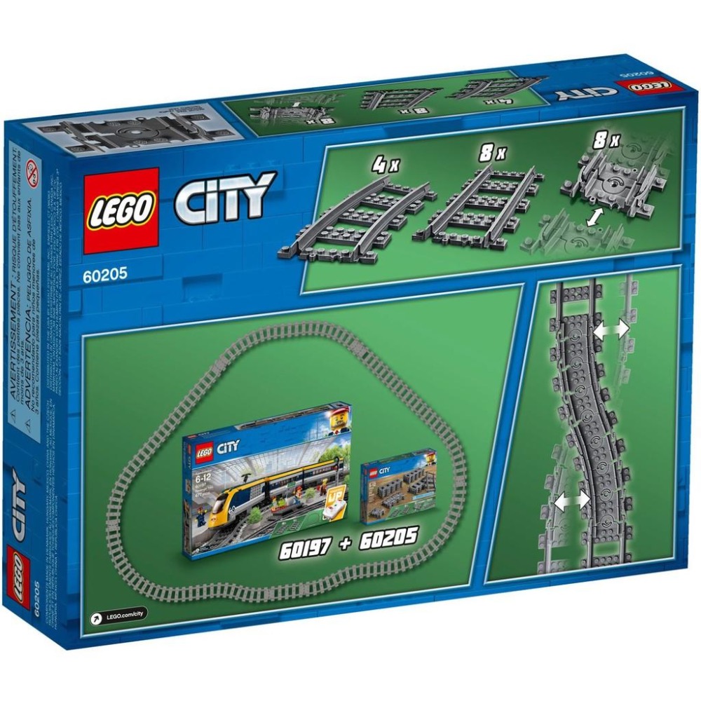 [大王機器人] LEGO 樂高 60205  城市系列 軌道和彎道 積木 玩具 火車用鐵軌-細節圖4