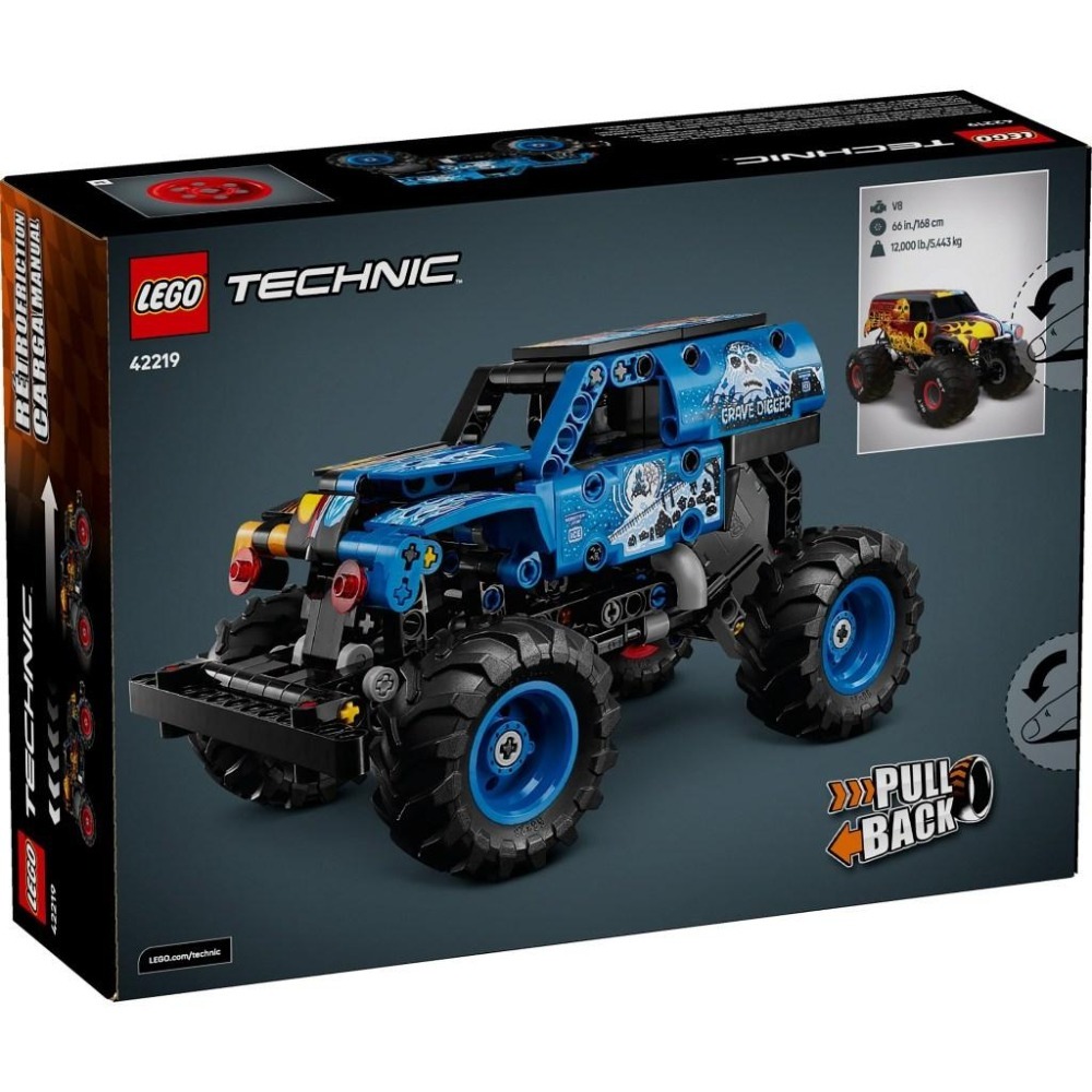 [大王機器人] LEGO 42219 Monster Jam Grave Digger 火與冰 樂高® 科技 Tech-細節圖4