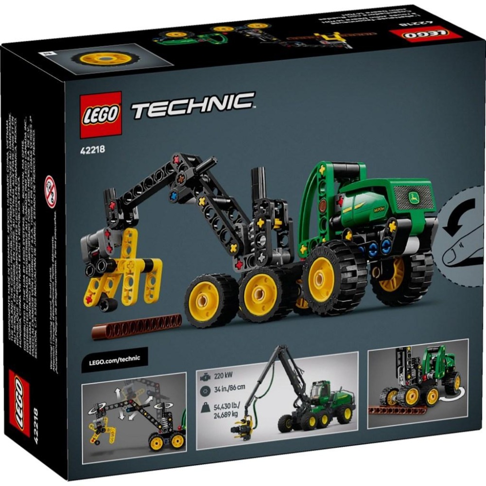 [大王機器人] LEGO 42218 John Deere 1470H 輪式森林收割機 樂高® 科技 Technic系列-細節圖6