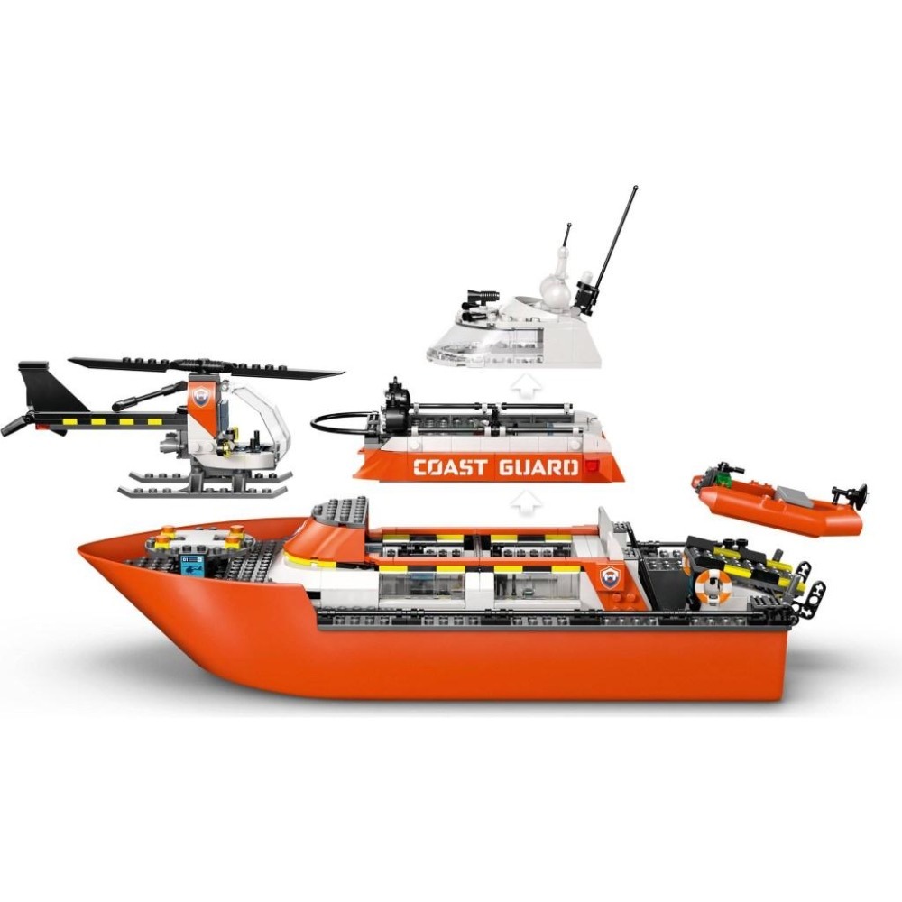 [大王機器人] LEGO 60504 海岸巡防隊救援船和直升機 樂高® 城市 LEGO® City系列 零件數：742-細節圖5