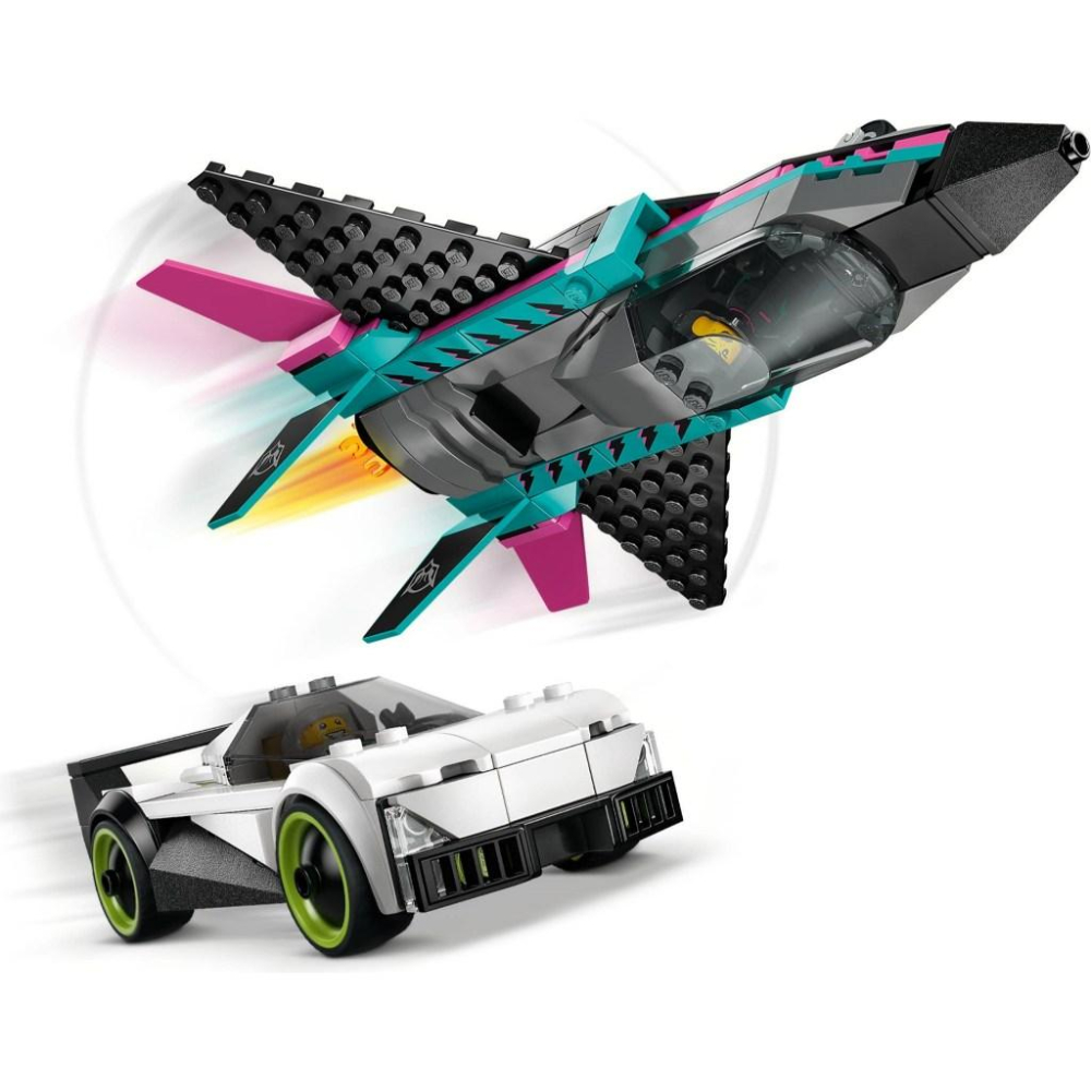 [大王機器人] LEGO 60489 噴射機 vs. 汽車 樂高® 城市 LEGO® City系列 零件數：259-細節圖2