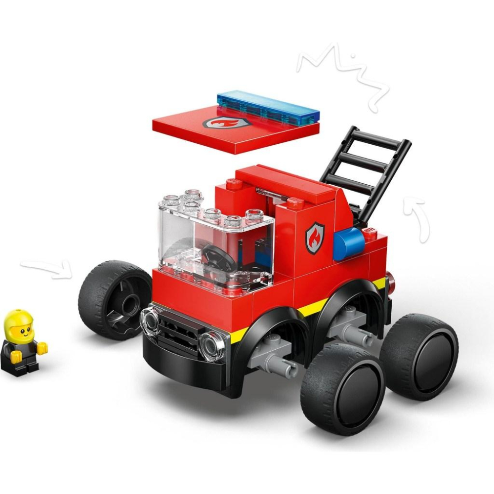 [大王機器人] LEGO 60482 Rides 消防車 樂高® 城市 LEGO® City系列 零件數：67-細節圖3