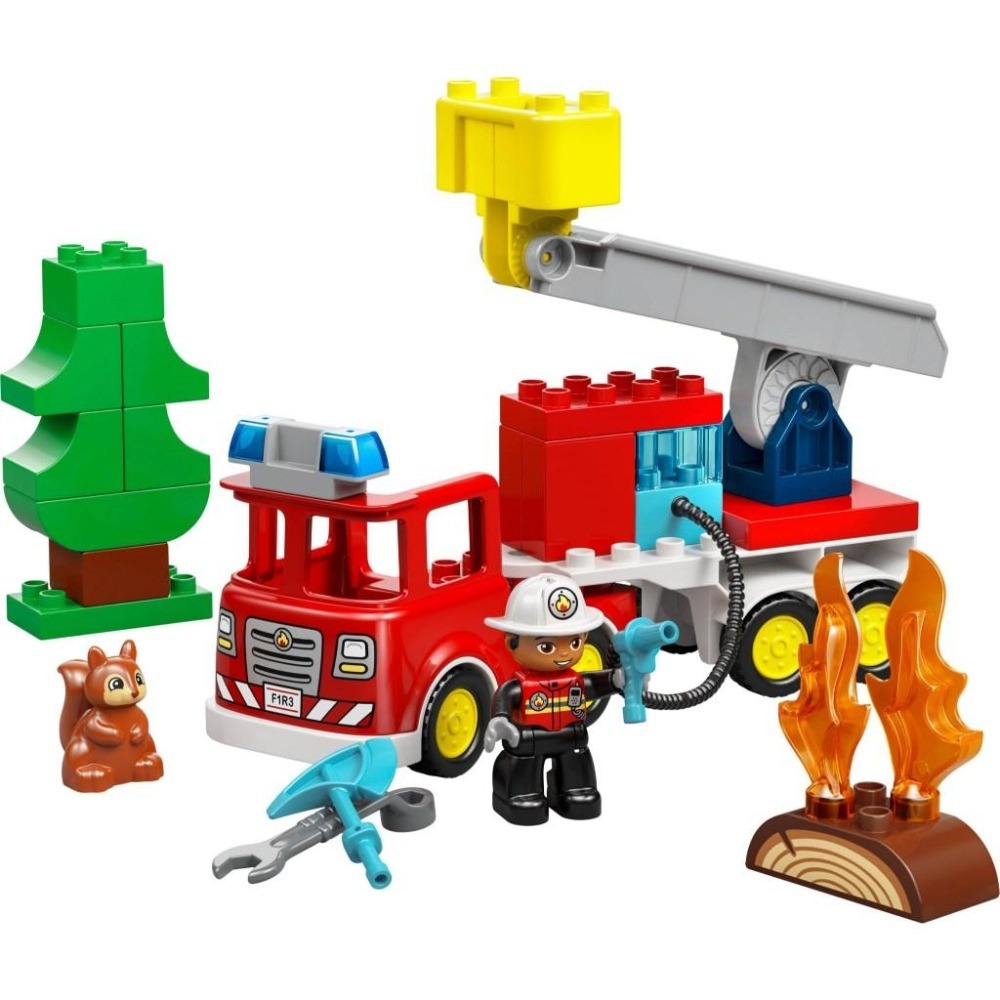 [大王機器人] LEGO 10473 附水管消防車和消防員 樂高® 得寶 LEGO® Duplo系列 零件數：28-細節圖2