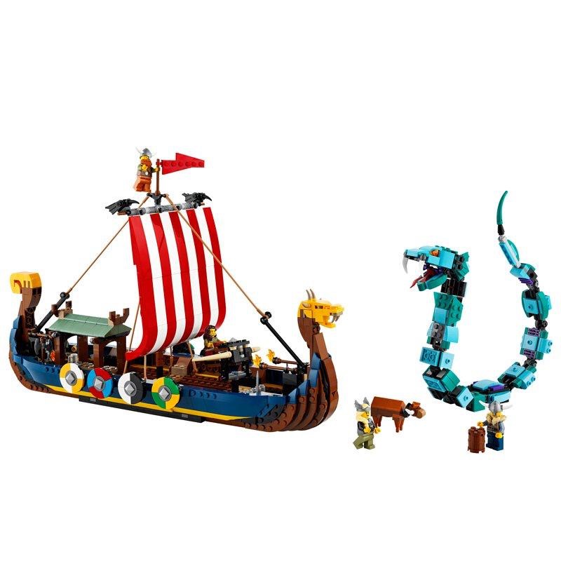 [大王機器人] 樂高 LEGO 31132 維京海盜船和塵世巨蟒 創意百變 3 合 1系列 零件數：1,192-細節圖2