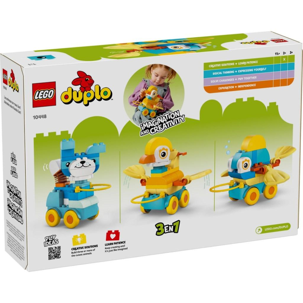 [大王機器人] 樂高 LEGO 10448 3 合 1 有輪動物 樂高® 得寶  Duplo系列 零件數：58-細節圖5
