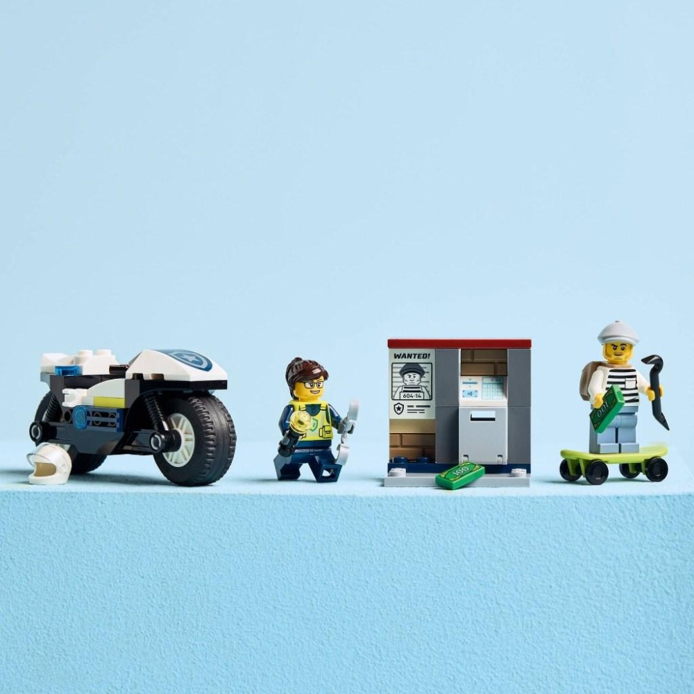 [大王機器人] LEGO 60455 警用摩托車追逐戰 樂高® 城市 LEGO® City系列 零件數：65-細節圖3
