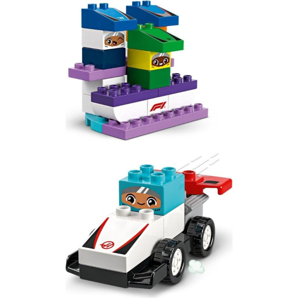 [大王機器人] LEGO 10445 DUPLO-得寶系列 F1® 車隊賽車和賽車手  樂高®DUPLO 系列-細節圖3