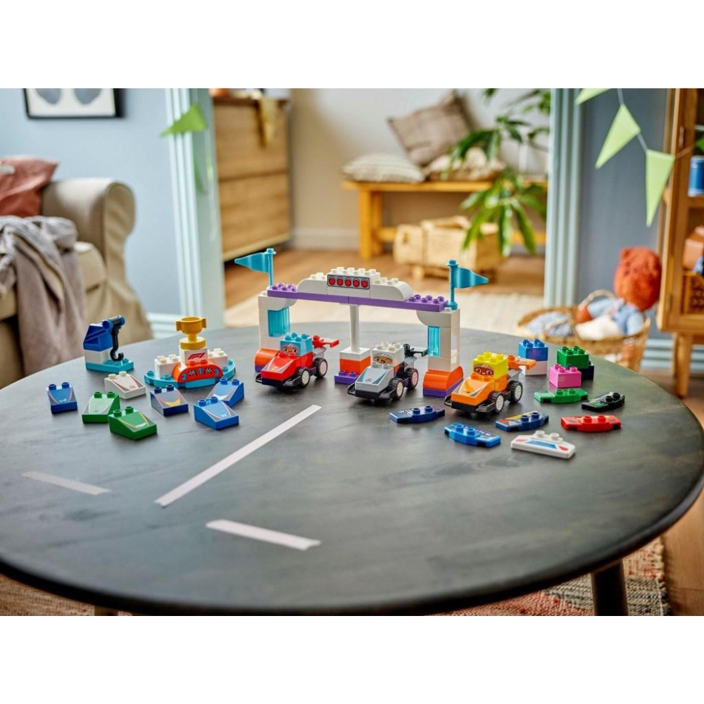 [大王機器人] LEGO 10445 DUPLO-得寶系列 F1® 車隊賽車和賽車手  樂高®DUPLO 系列-細節圖4