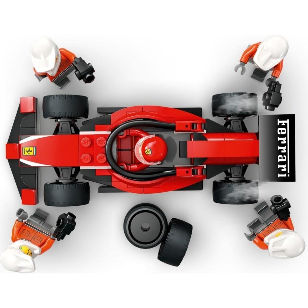 [大王機器人] 樂高 LEGO 60443 F1® 維修站、維修人員和 Ferrari 汽車  城市系列 CITY-細節圖4