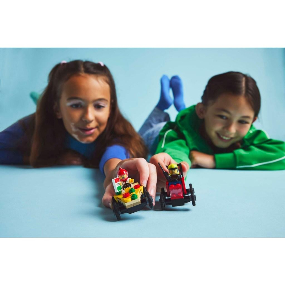 [大王機器人] 樂高 LEGO 60458 披薩vs.消防車賽車套裝  CITY 城市系列-細節圖3