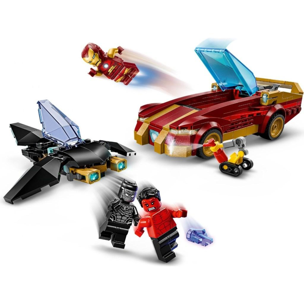 [大王機器人] 樂高 LEGO 76310 鋼鐵人汽車和黑豹大戰紅浩克  超級英雄系列-細節圖3