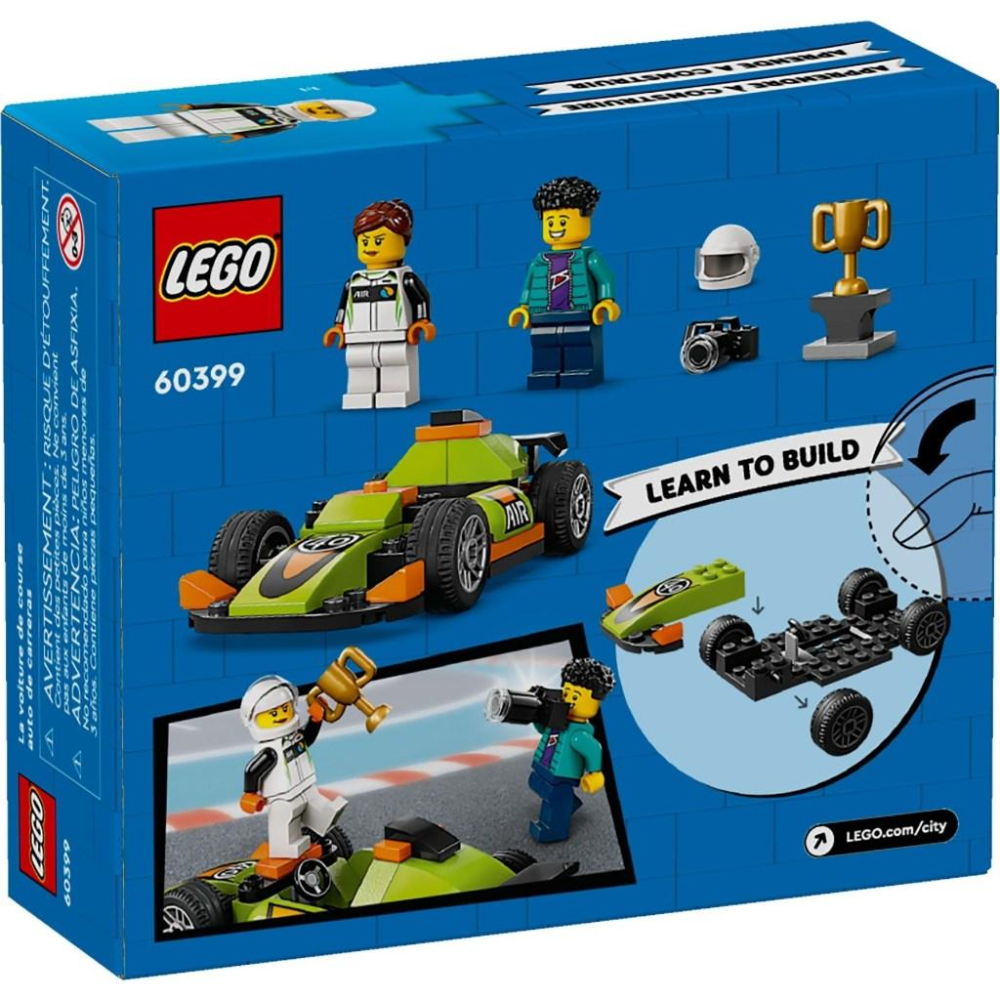 [大王機器人] 樂高 LEGO 60399 City-綠色賽車 城市系列 4+-細節圖6
