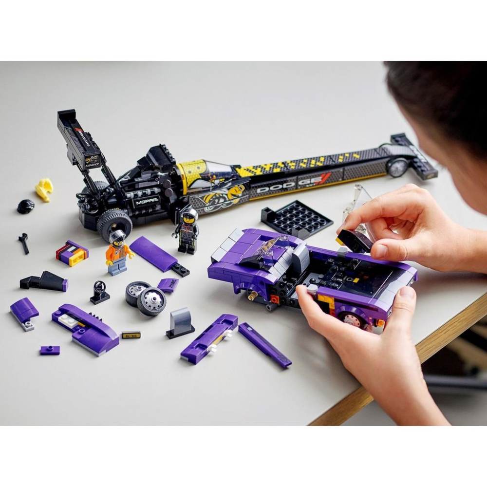 [大王機器人] 樂高 LEGO 76904 極速賽車系列 Speed 道奇Top Fuel&1970挑戰者T/A-細節圖3