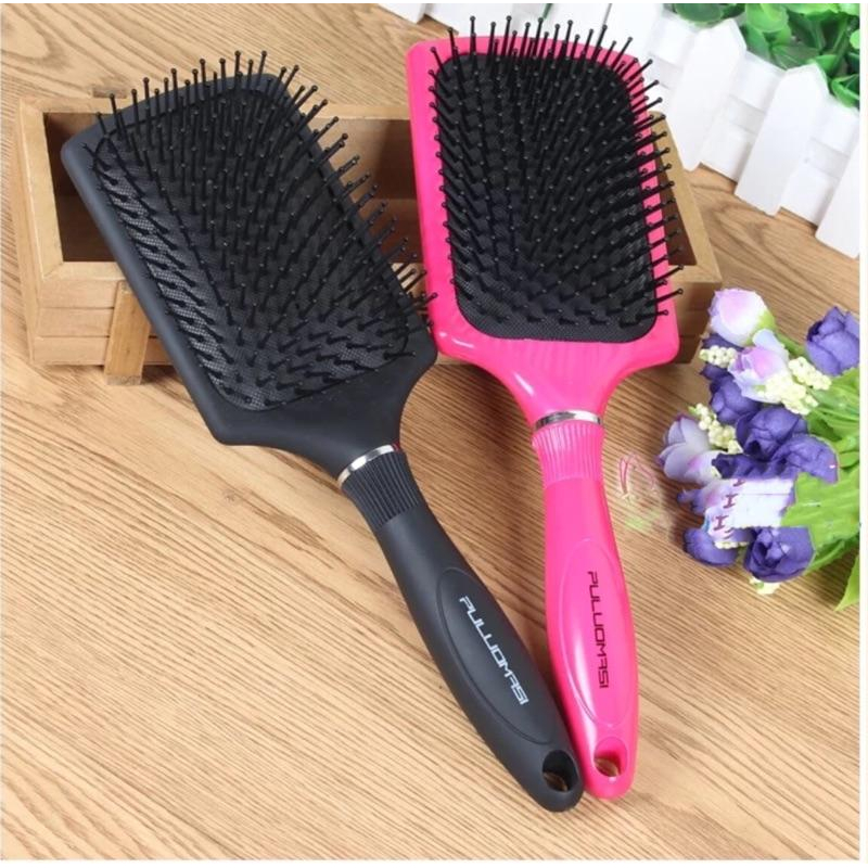 【優惠活動】網紅梳子 健康按摩 氣墊按 美髮專用大板梳 乾溼兩用 防靜電 頭皮按摩梳 黑色 白色 粉色三款 魔法梳-細節圖5
