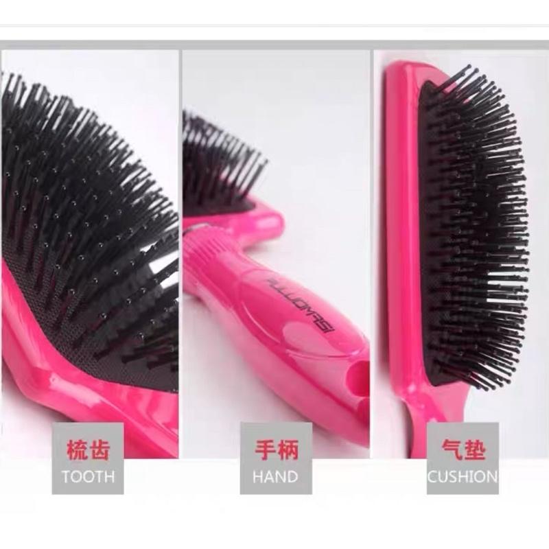 【優惠活動】網紅梳子 健康按摩 氣墊按 美髮專用大板梳 乾溼兩用 防靜電 頭皮按摩梳 黑色 白色 粉色三款 魔法梳-細節圖7