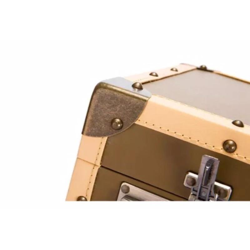 高檔美髮工具箱復古髮型師專用拉桿新款多功能推剪刀剪刀美容工具箱（小型）-細節圖8