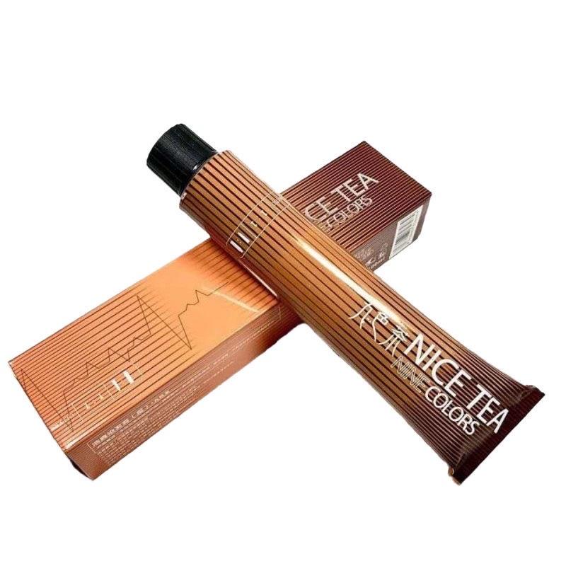 【促銷活動】現貨 浩鑫染膏 抖音 網紅色系 奶茶色 九色茶 染膏 多段色操作 蓋白髮 不用漂 一步上色 配送雙氧乳-細節圖7