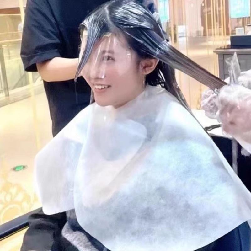 【新品上市】韓國設計圍巾 高端燙染 焗油 一次性披肩 不織布 無紡布材質 防潑水 網紅店 沙龍髮廊 理髮專用-細節圖9