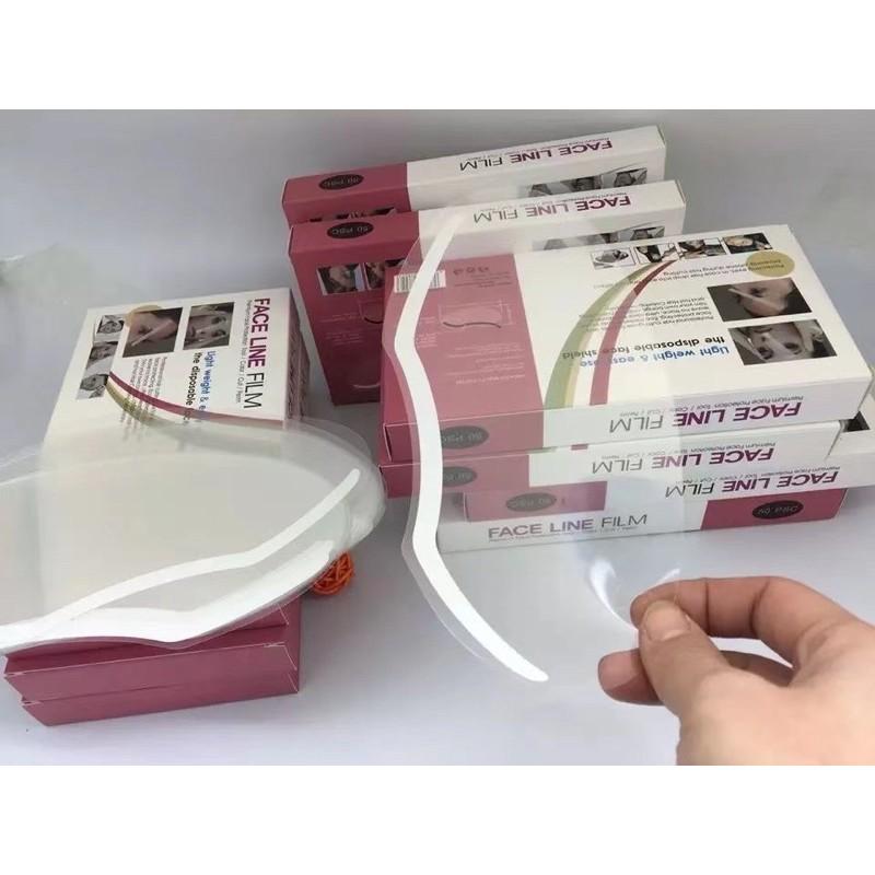 【優惠活動】台灣 現貨 微笑 護面貼 100片裝 一次性透明面罩 剪髮面罩 防碎髮 多功能 瀏海貼 美容美髮專用 護面紙-細節圖4