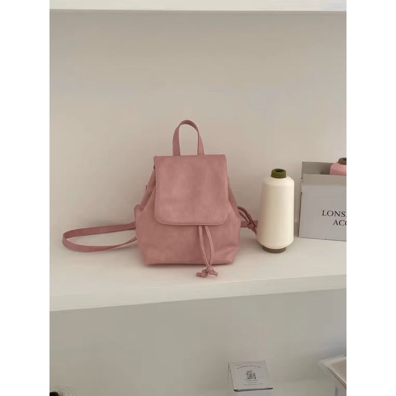 「48H出貨」雙肩背包女2024新款ins簡約高級質感 小眾大容量 小清新 復古背包 小紅書 雙肩包-細節圖4