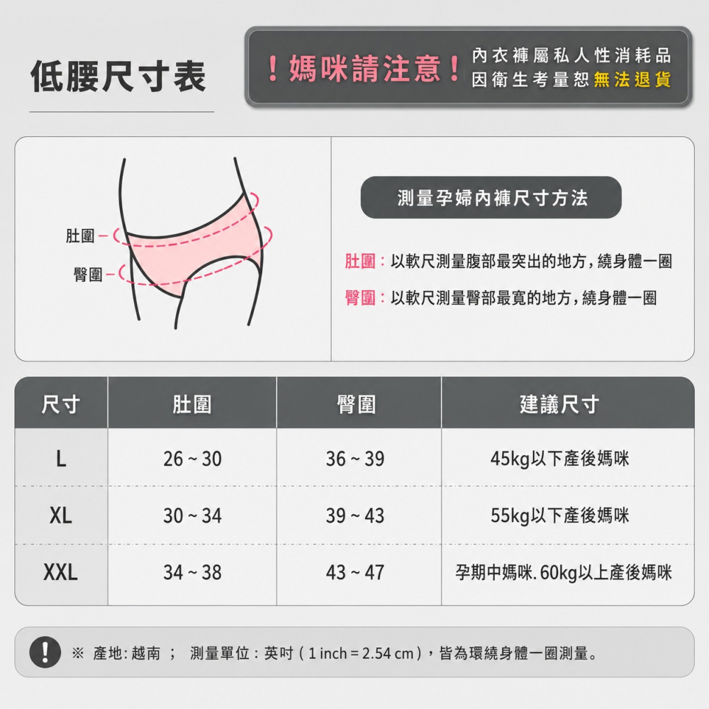 【麗子】 孕婦(產婦)專用棉質免洗內褲 (5入)-細節圖4