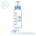 【亞米兔Yummy Rabbit】標準口徑 玻璃葫蘆型奶瓶 280ML 防脹氣 附通孔棒  母乳感奶嘴-規格圖3