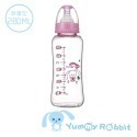 【亞米兔Yummy Rabbit】標準口徑 玻璃葫蘆型奶瓶 280ML 防脹氣 附通孔棒  母乳感奶嘴-規格圖3