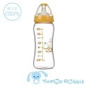 【亞米兔Yummy Rabbit】 寬口徑 玻璃葫蘆型奶瓶 280ML 防脹氣 附通孔棒 母乳感奶嘴-規格圖3