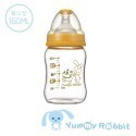 【亞米兔Yummy Rabbit】 寬口徑 玻璃葫蘆型奶瓶 160ML 防脹氣 附通孔棒 母乳感奶嘴-規格圖3