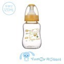 【亞米兔Yummy Rabbit】 標準口徑 玻璃葫蘆型奶瓶 120ML  防脹氣  附通孔棒 母乳感奶嘴-規格圖3