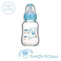 【亞米兔Yummy Rabbit】 標準口徑 玻璃葫蘆型奶瓶 120ML  防脹氣  附通孔棒 母乳感奶嘴-規格圖3