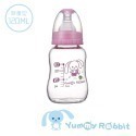 【亞米兔Yummy Rabbit】 標準口徑 玻璃葫蘆型奶瓶 120ML  防脹氣  附通孔棒 母乳感奶嘴-規格圖3