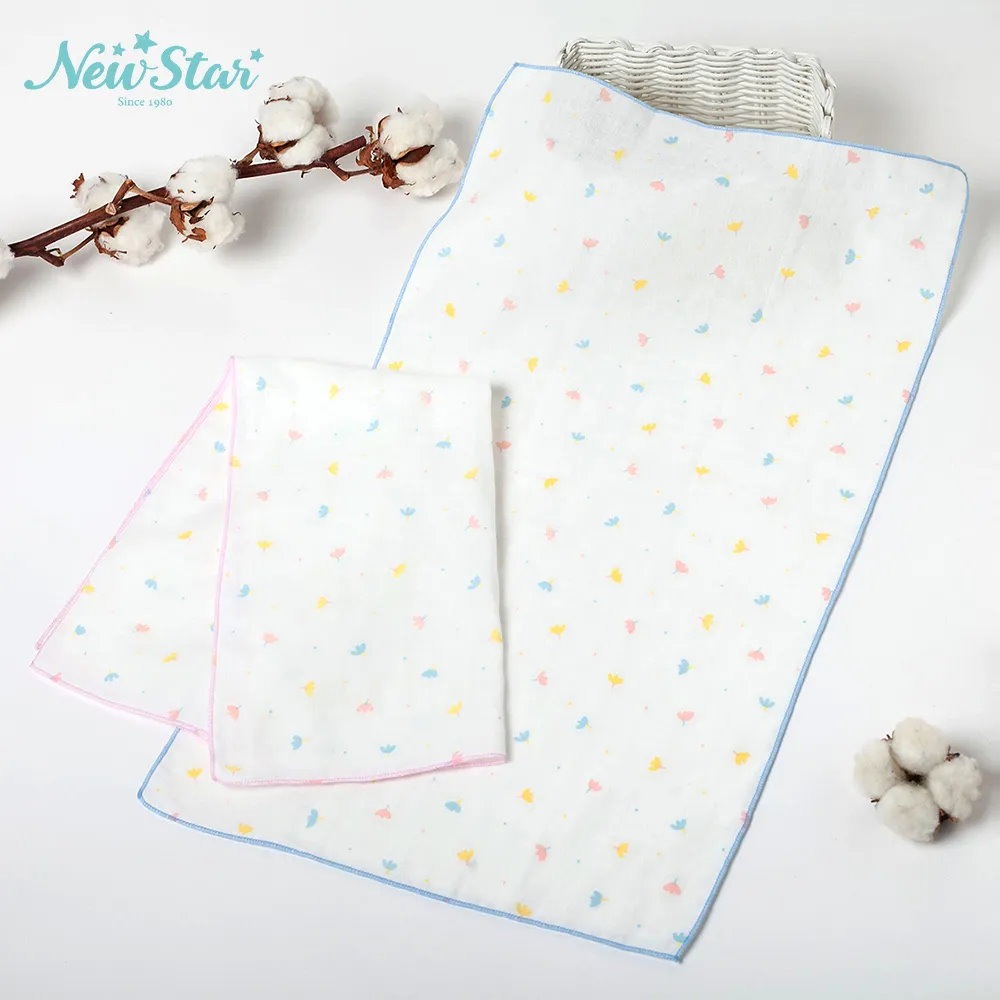 【NewStar明日之星】親膚純棉紗布洗澡巾 - 碎花(2條入)-細節圖7