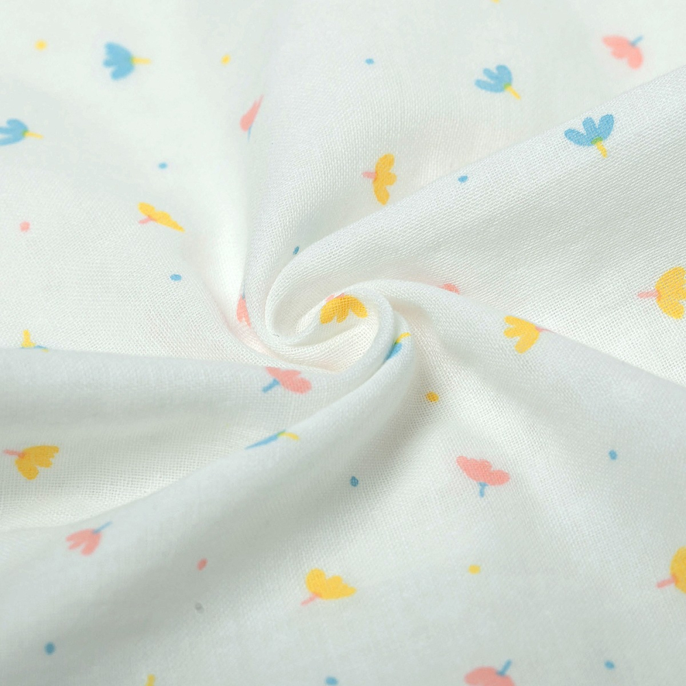 【NewStar明日之星】親膚純棉紗布方巾/手帕 - 碎花(3條入)-細節圖5