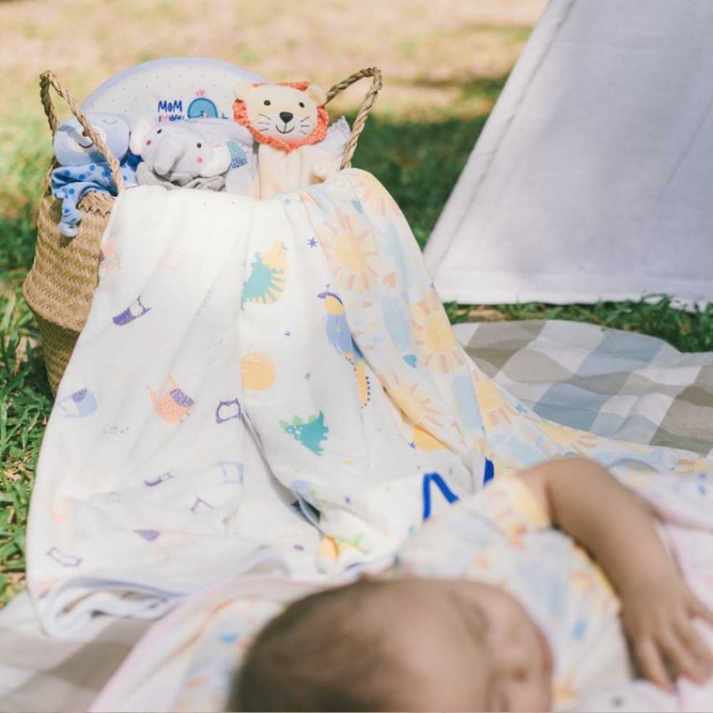 【NewStar明日之星】輕盈透氣洞洞毯 (透氣孔設計) 嬰幼兒必備 加大款100*90CM-細節圖6