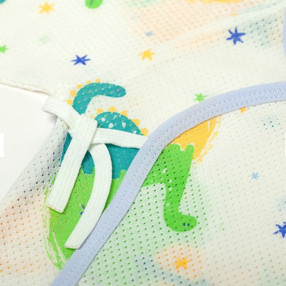 【NewStar明日之星】新生兒透氣網眼洞洞肚衣2件組 護手反摺設計-細節圖2