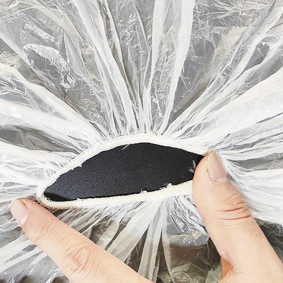 免洗披肩 一次性染髮披肩 拋棄式染髮巾 拋棄式披肩 鬆緊帶款 拋棄式美容披肩 燙髮披肩 染髮披肩-細節圖5