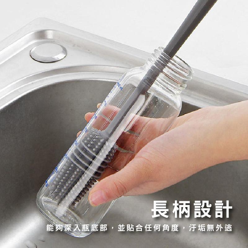 矽膠杯刷 長柄杯刷 杯刷 刷子 菜瓜布 清潔刷 杯子清潔刷-細節圖6