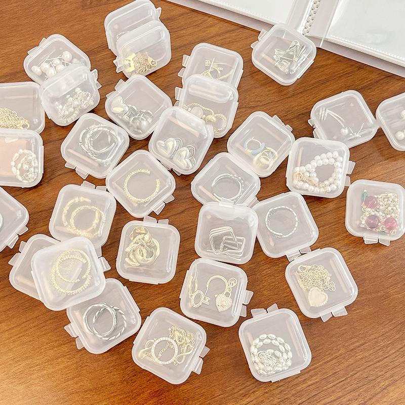 飾品盒 耳塞收納 迷你收納盒 分類盒 飾品配件盒 小收納盒 耳環盒 戒指盒 收納小方盒 零件盒 小方盒-細節圖3