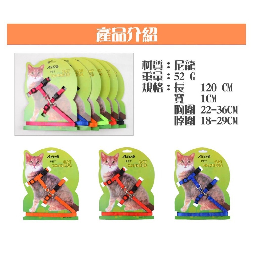 【貓咪用品】現貨 溜貓必備工字型牽引帶 貓咪牽引繩 寵物牽引帶項圈 防鬆脫-細節圖2