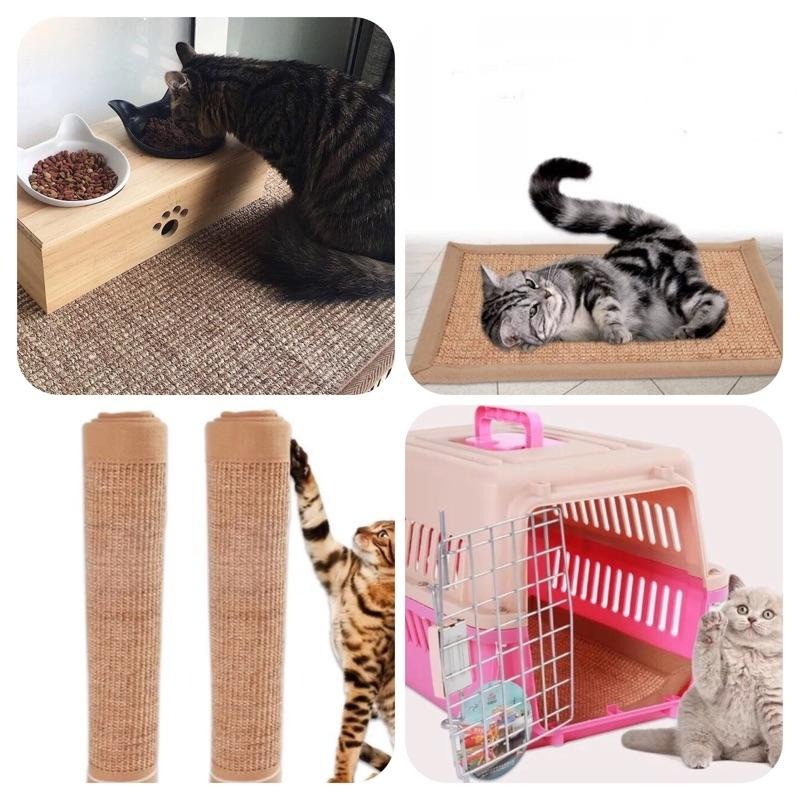 【貓咪玩具】貓這裡 現貨 貓抓板 劍麻地毯 天然劍麻 貓咪玩具 磨爪墊 貓抓墊-細節圖3